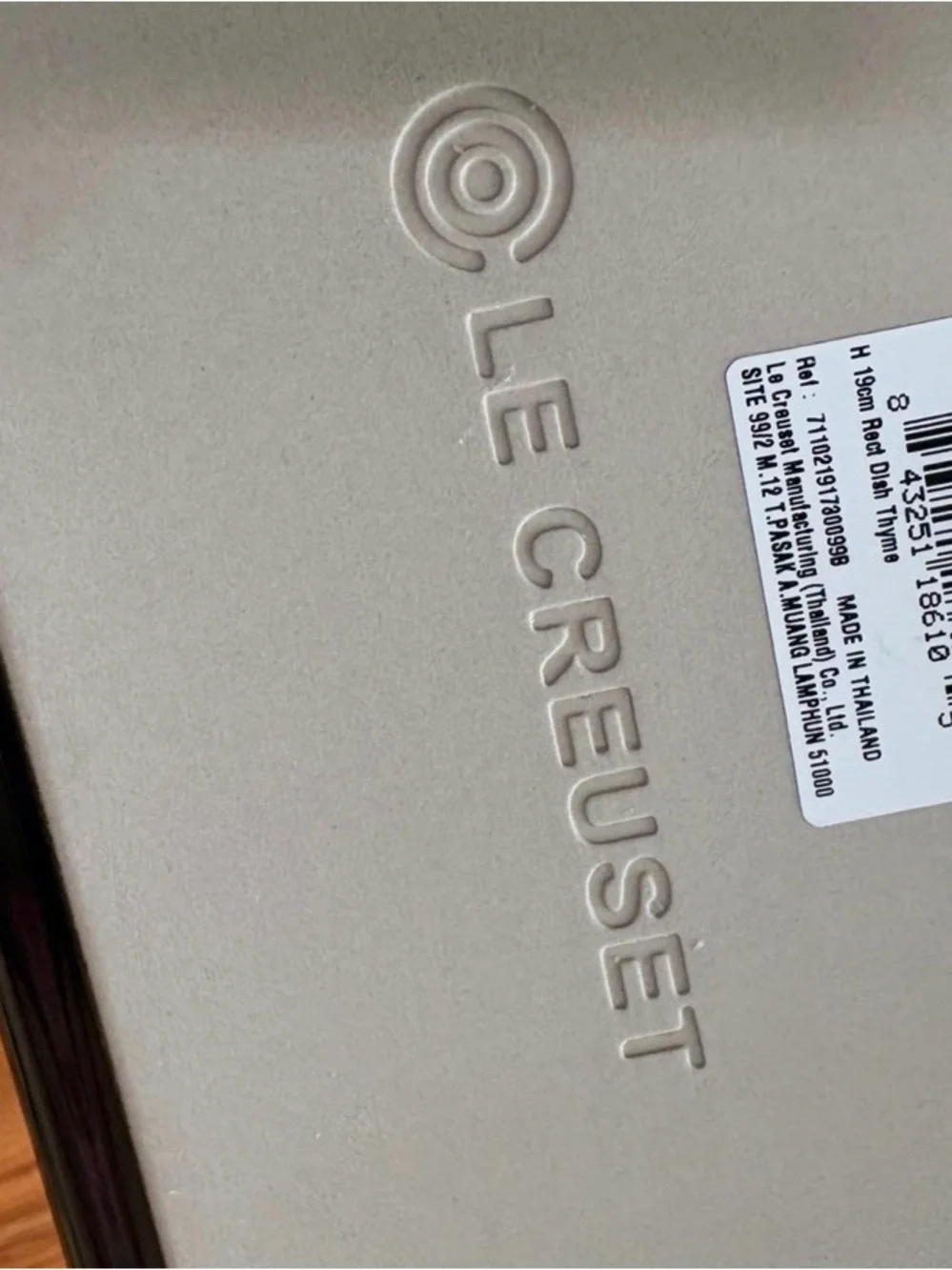 Le Creuset Heritage Rectangular Baking Dish in Thyme